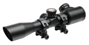 Truglo TG8504TL Tru-Brite 4x 32mm Obj 22.5 ft @ 100 yds FOV 1″ Tube Black Illuminated Mil-Dot 3 Color