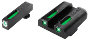 TruGlo TG13FN1PC TFX Pro Black | Green Tritium & Fiber Optic Orange Outline Front Sight Green Tritium & Fiber Optic Rear Sight
