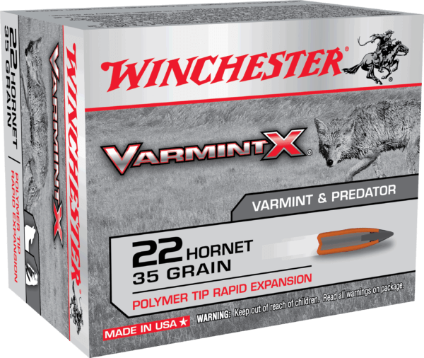 Winchester Ammo X22P Varmint X 22 Hornet 35 gr Polymer Tip Rapid Expansion 20rd Box
