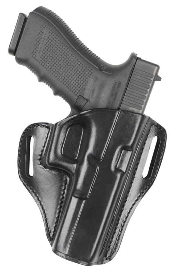 Bianchi 25022 57 Remedy OWB Size 11 Black Leather Belt Slide Compatible w/Ruger Security-9/Glock 19/23/32/45 Belt 1.50″ Wide Right Hand