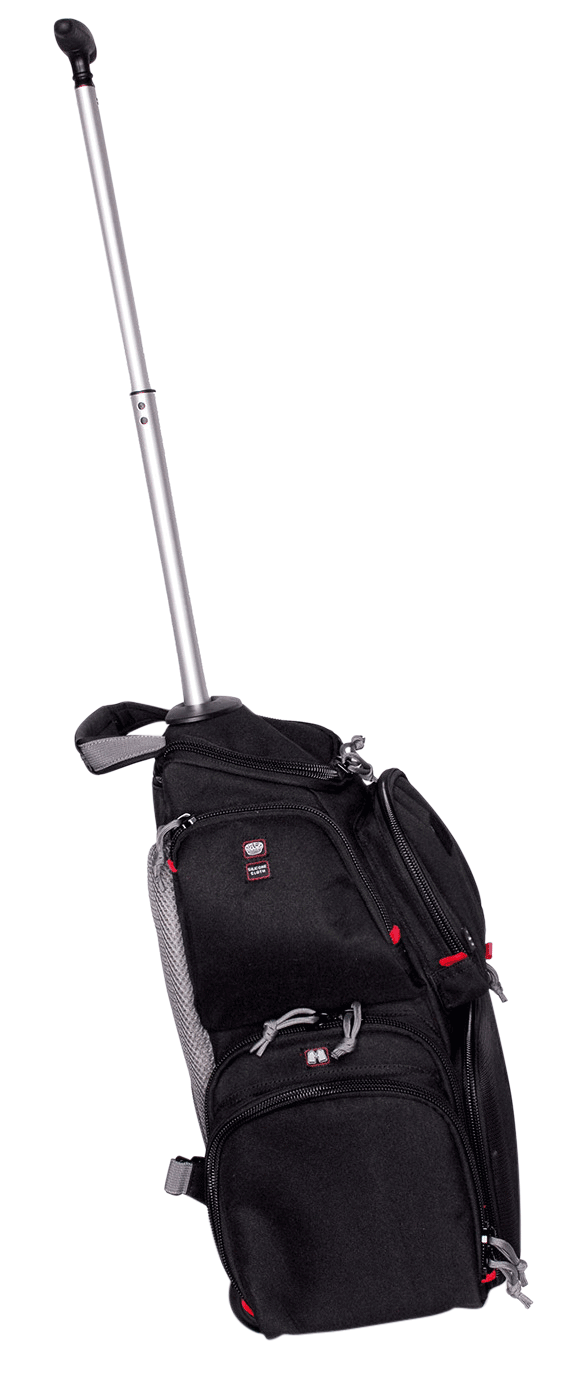 G*Outdoors 1711ROBP Handgunner Rolling Backpack Range Bag Rolling 600D Polyester 16″ x 10″ x 19″ Black
