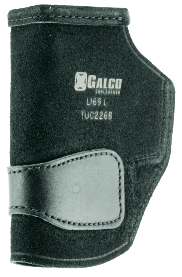 Galco TUC226B Tuck-N-Go 2.0 IWB Black Leather UniClip/Stealth Clip Fits Glock 19 Gen1-5/19X/23 Gen2-5 Ambidextrous