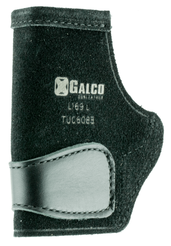 Galco TUC608B Tuck-N-Go 2.0 IWB Black Leather UniClip/Stealth Clip Fits Sig P238/Springfield 911/Diamondback DB Ambidextrous