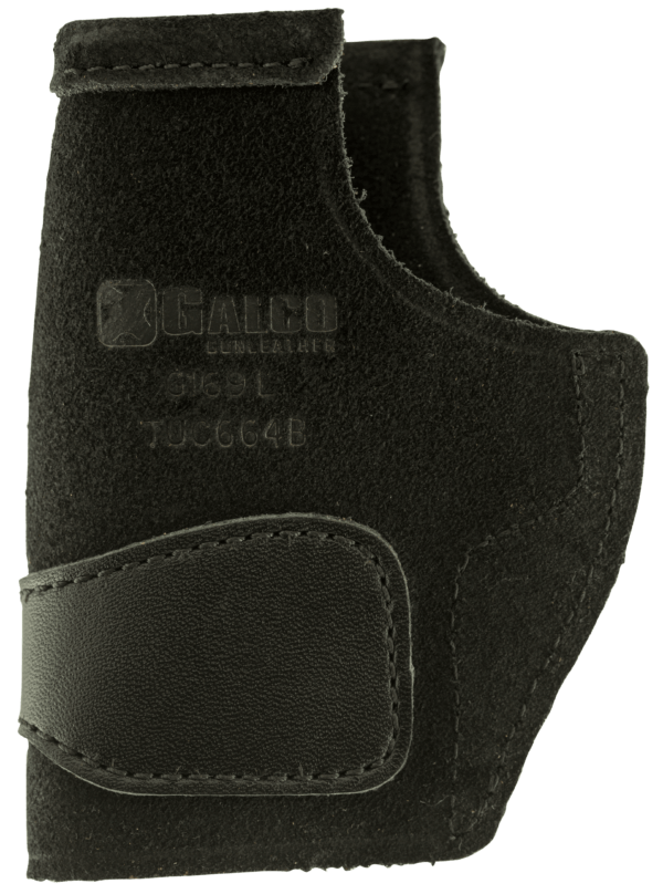 Galco TUC800B Tuck-N-Go 2.0 IWB Black Leather UniClip/Stealth Clip Fits Glock 43 Fits Springfield Hellcat Fits Taurus GX4 Right Hand