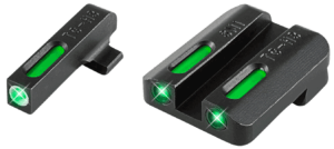 TruGlo TG13SG2A TFX  Black | Green Tritium & Fiber Optic White Outline Front Sight Green Tritium & Fiber Optic Rear Sight