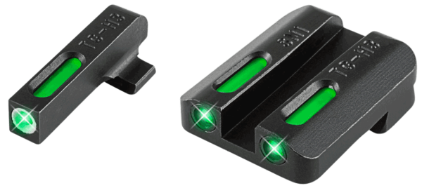 TruGlo TG13SM1A TFX Black | Green Tritium & Fiber Optic White Outline Front Sight Green Tritium & Fiber Optic Rear Sight