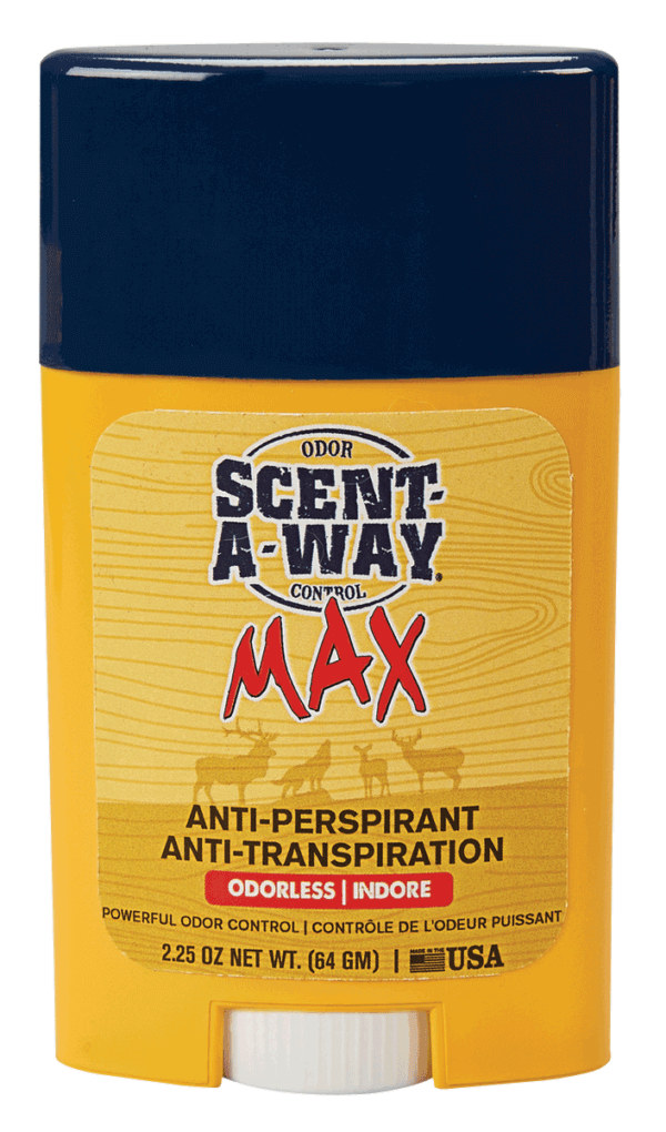 Scent-A-Way 07739 Max Antiperspirant Odor Eliminator Odorless Scent 2.25 oz Stick