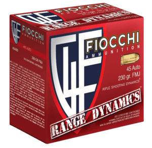 Fiocchi 45ARD Range Dynamics 45 ACP 230 gr Full Metal Jacket (FMJ) 200 Rd Box / 3 Cs