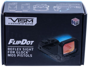 NcStar VDFLIPGLOM2 VISM FlipDot M2 Micro Dot Black Hardcoat Anodized 22x16mm 3 MOA Red Dot Reticle Fits Glock