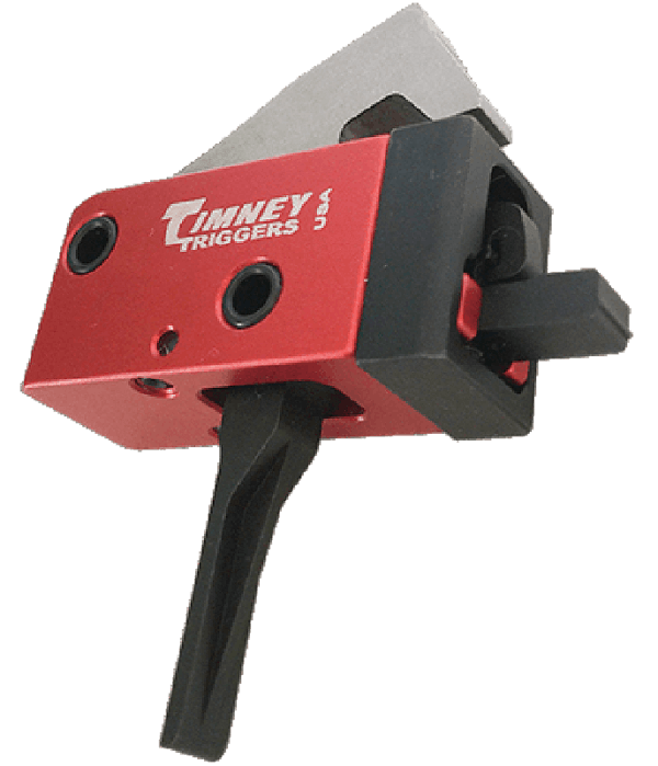 Timney Triggers 682ST PCC Trigger Two-Stage Straight Trigger with 2 lbs Draw Weight & Black/Red Finish for AR-Platform