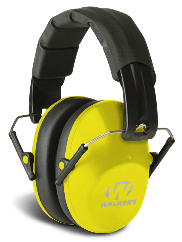 Walker’s GWPFPM1YL Pro Low Profile Passive Muff Polymer 22 dB Over the Head Black/Yellow Adult
