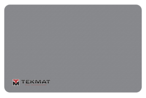 TekMat TEKR17TMLOGOGY Handgun Cleaning Mat Gray Rubber 17″ Long TEKMAT Logo