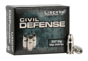 Liberty Ammunition LACD357SIG053 Civil Defense 357 Sig 357 Sig 50 gr Hollow Point (HP) 20rd Box
