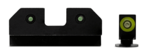 XS Sights GLR014P6G R3D Night Sights fits Glock Black | Green Tritium Green Outline Front Sight Green Tritium Rear Sight