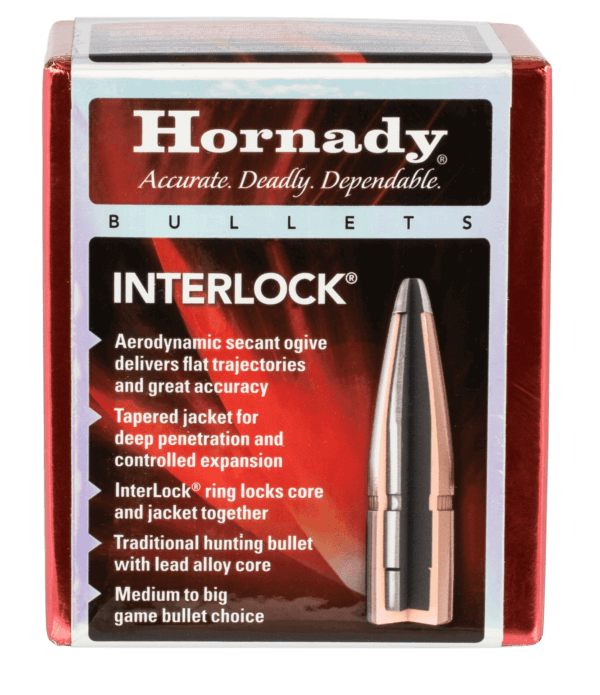 Hornady InterLock 45 Caliber .452 245 gr Spire Point (SP) 50