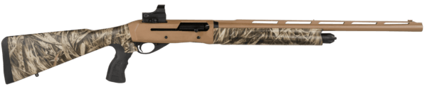 Girsan 390160 MC312 Gobbler 12 Gauge with 24″ Barrel 3.5″ Chamber 5+1 Capacity Bronze Cerakote Metal Finish & Camo Fixed Pistol Grip Synthetic Stock Right Hand (Full Size) Includes Red Dot