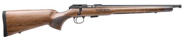 CZ-USA 02370 CZ 457 Royal 22 LR Caliber with 5+1 Capacity 16.50″ Threaded Barrel Black Nitride Metal Finish & Fixed American Style with Decorative Forend Tip Walnut Stock Right Hand Full Size