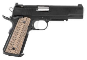 Dan Wesson 01814 Specialist 10mm Auto 5″ 8+1 Black Stainless Steel Black/Brown G10 Grip