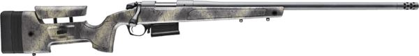 Bergara Rifles B14SM359 B-14 Wilderness HMR 6.5 PRC 3+1 24″ Threaded Barrel Matte Blued Woodland Camo Stock