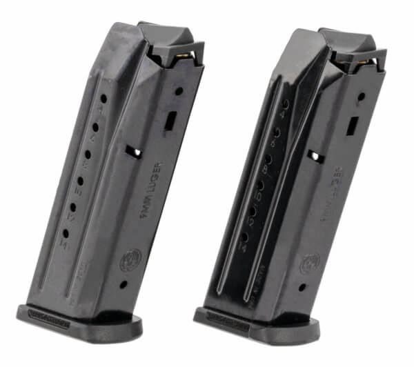 Ruger 90684 Security-9 Value Pack 15rd Magazine Fits Ruger Security-9 9mm Luger Black Oxide 2 Pack