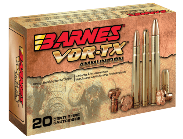 Barnes Bullets 22018 VOR-TX Centerfire Rifle 416 Rem Mag 400 gr Round Nose Banded Solid 20rd Box