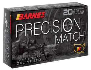Barnes Bullets 30819 Precision Match 6.5 PRC 145 gr Open Tip Match Boat Tail 20rd Box
