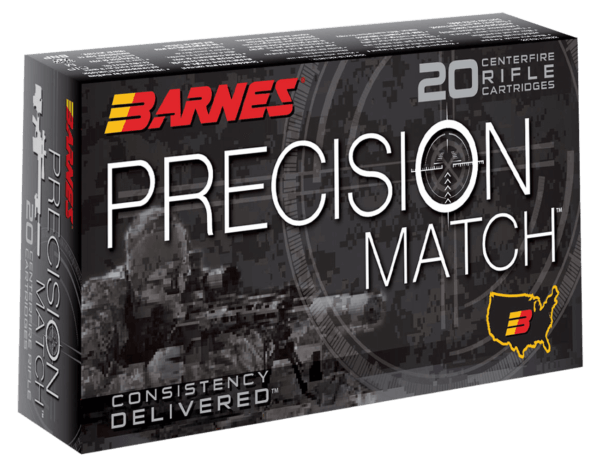 Barnes Bullets 30819 Precision Match Centerfire Rifle 6.5 PRC 145 gr Open Tip Match Boat-Tail 20rd Box