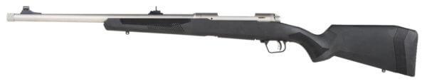 Savage Arms 57044 110 Brush Hunter 375 Ruger 3+1 20″ Matte Stainless Synthetic Stock Iron Sights