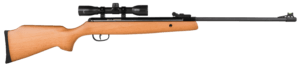 Crosman CO1K77X Optimus Air Rifle Spring Piston 177 1rd Shot Black Black Receiver Hardwood Scope 4x32mm