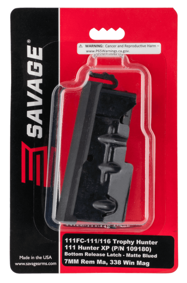 Savage Arms 55253 Axis Blued Detachable 3rd 7mm Rem Mag 338 Win Mag Savage Axis/Apex/10/110/11/16