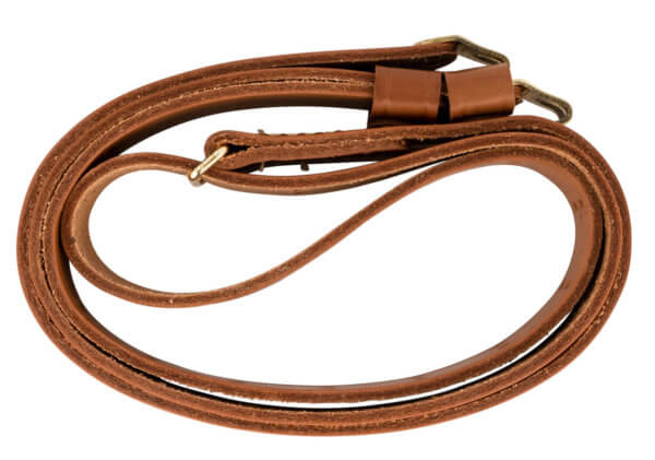 Hunter Company 0200125 Military Sling made of Brown Leather with 1.25″ W Adjustable Design & 1″ Swivels for Rifles