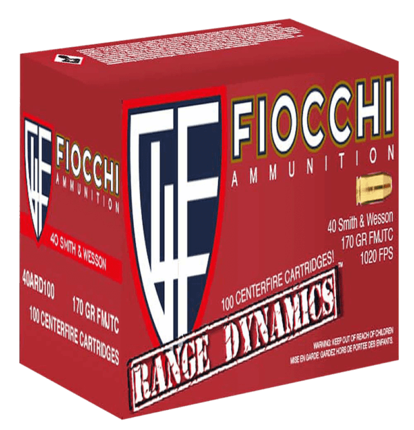 Fiocchi 40ARD100 Range Dynamics  40 S&W 170 gr Full Metal Jacket Truncated Cone 100rd Box *Range Pack