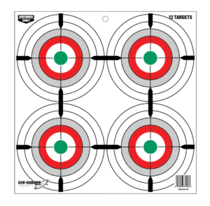Birchwood Casey 37253 EZE-Scorer 12″ Bullseye Paper Hanging Multi-Color 13 Per Pkg