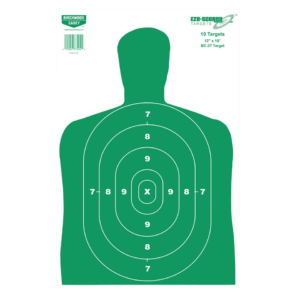 Birchwood Casey 37015 EZE-Scorer Green Target Silhouette Paper Hanging 23″ x 35″ Green 5 Pack