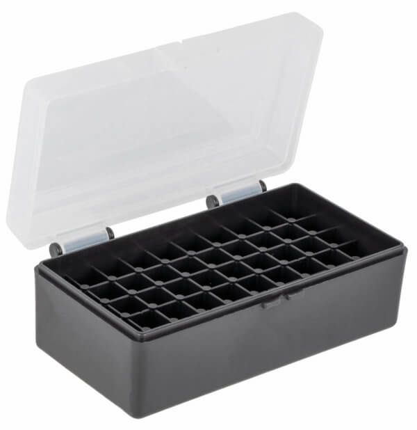 Berry’s 61687 Ammo Box 38 Special 357 Mag Clear/Black Polypropylene 1.70″ L x 0.40″ 50rd