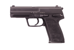 HK 81000333 USP V7 LEM Compact 9mm Luger 13+1 3.58″ Black Polygonal Rifled Barrel Black Serrated Slide Black Polymer Frame Black Polymer Grip Ambidextrous