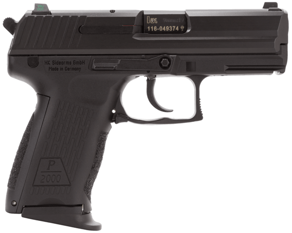 HK 709203LEA5 P2000 V3 9mm Luger 3.66″ 13+1 Black Black Interchangeable Backstrap Grip Night Sights No Manual Safety