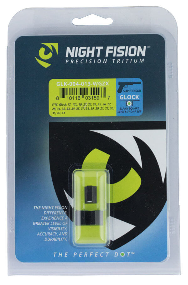 Night Fision SAW200001OGX Tritium Night Sights for Smith & Wesson  Black | Green Tritium Orange Ring Front Sight