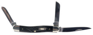 Case 18222 Stockman Medium 2.57″/1.88″/1.71″ Folding Clip/Sheepsfoot/Spey Plain Mirror Polished Tru-Sharp SS Blade/Rough Black Jigged Synthetic Handle
