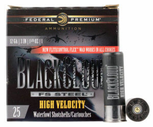 Federal PWBX1431 Premium Black Cloud FS High Velocity 12 Gauge 3″ 1 1/8 oz 1635 fps 1 Shot 25rd Box
