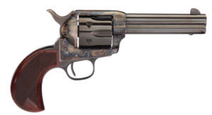 Taylors & Company 555133 1873 Cattleman 45 Colt (LC) Caliber with 3.50 Blued Finish Barrel  6rd Capacity Blued Finish Cylinder  Color Case Hardened Finish Steel Frame & Checkered Birdshead Walnut Grip”
