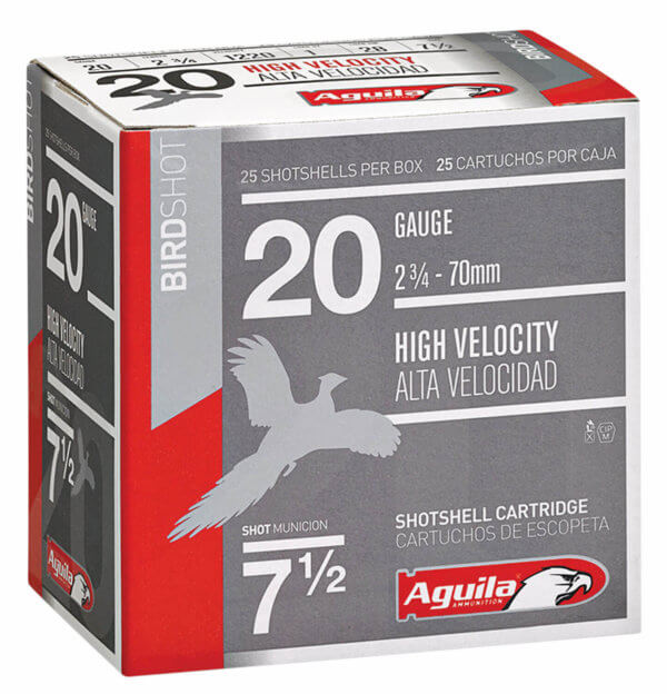 Aguila 1CHB2048 Birdshot High Velocity 20 Gauge 2.75″ 1 oz 8 Shot 25rd Box