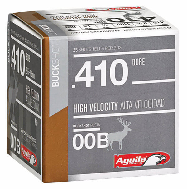 Aguila 1CHB4139 Buckshot High Velocity 410 Gauge 2.50″ 1/2 oz 9 Shot 25rd Box