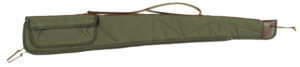 Bob Allen 14537 Canvas Rifle Case 44″ Green Canvas with Quilted Flannel Lining Leather Sling & Self-Repairing Nylon Zipper