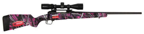 Savage Arms 57338 110 Apex Hunter XP 7mm-08 Rem 4+1 20″ Matte Black Metal Muddy Girl Synthetic Stock Vortex Crossfire II 3-9x40mm Scope