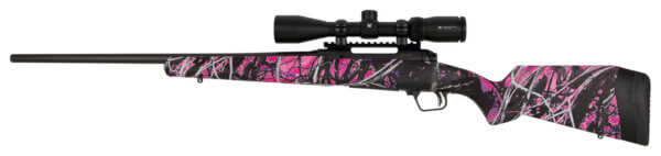 Savage Arms 57339 110 Apex Hunter XP 308 Win 4+1 20″ Matte Black Metal Muddy Girl Synthetic Stock Vortex Crossfire II 3-9x40mm Scope