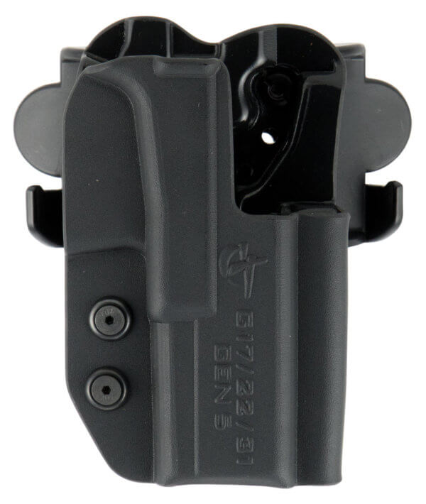 Comp-Tac C241GL044RBKN International OWB Black Kydex Belt Slide/Paddle Compatible w/ Glock 17 Gen5 Belt 1.50″ – 2.25″ Wide Right Hand