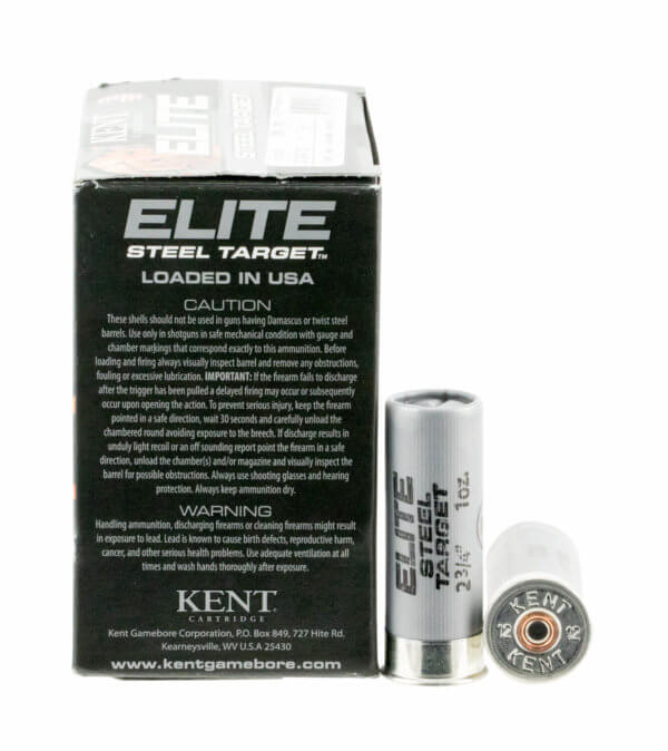 Kent Cartridge E12ST287 Elite Steel Target 12 Gauge 2.75″ 1 oz 1290 fps 7 Shot 25rd Box