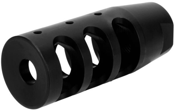 TacFire MZ1002N Compact Compensator Black Nitride Steel with 1/2-28 tpi Threads & 2.50″ OAL for 5.56x45mm NATO AR-15″