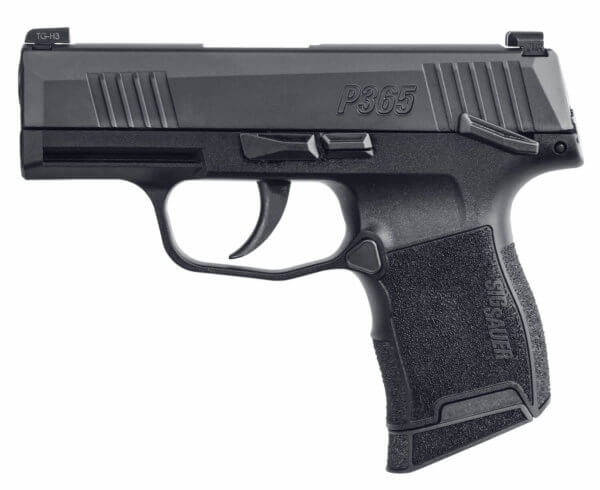 Sig Sauer 3659BXR3MSMA P365 Stainless Steel Frame Micro-Compact 9mm Luger 10+1 3.10″ Carbon Steel Barrel Black Nitron Serrated Slide & Frame Black Polymer Grips Right Hand